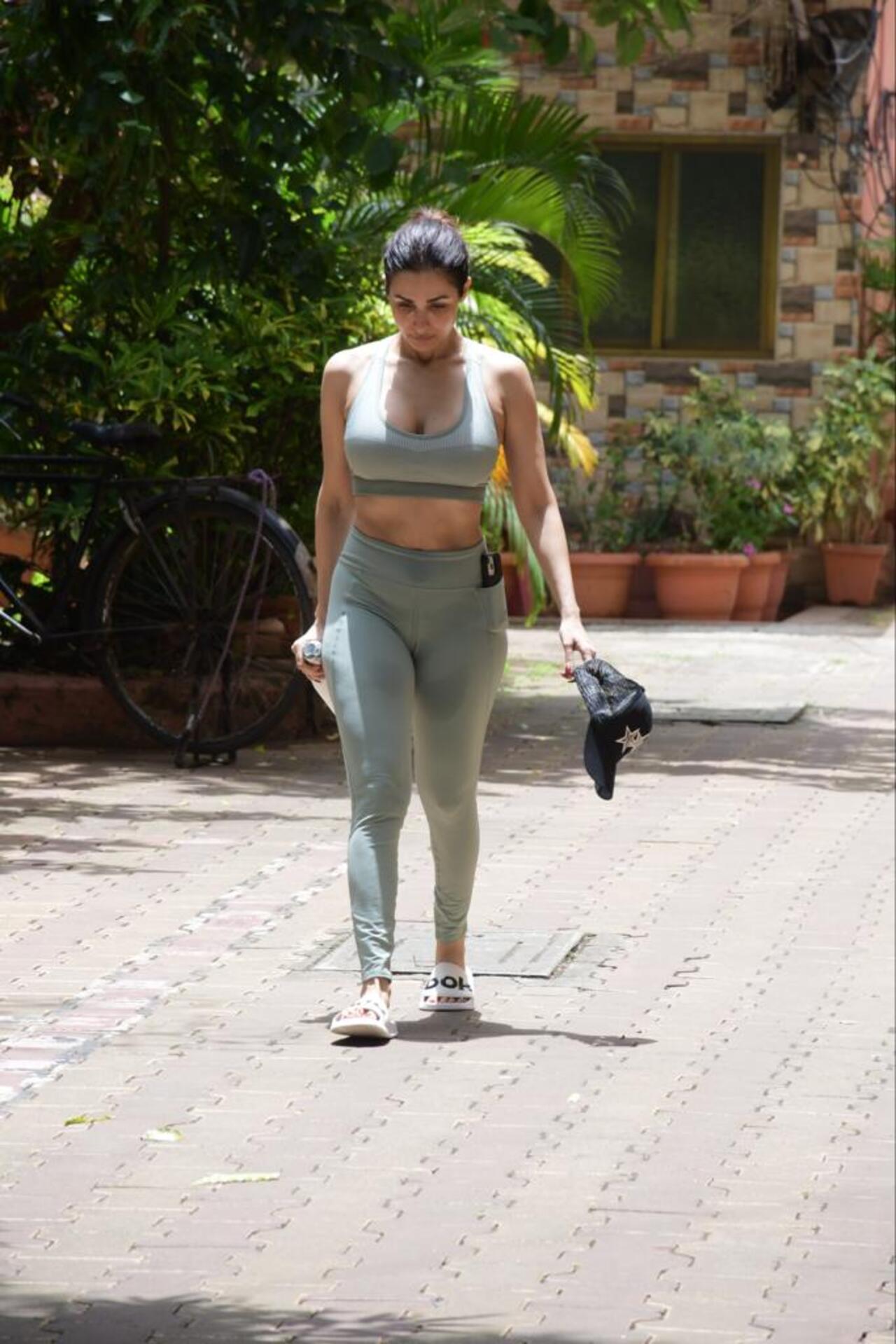 Malaika Arora was clicked post her workout session